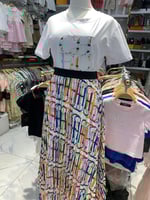 طقم سي اتش نسائي تنوره + تيشيرت تطريز