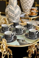 آكواب هيرمز للقهوه التركي ٦ اكواب