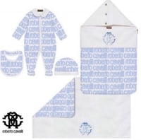 طقم مواليد روبرتو كفالي ازرق بدون ملحقات