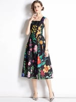 فستان نسائي مشجر بدون تطريز