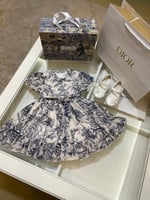 فستان ديور مشجر ازرق