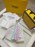 طقم فندي تيشرت+شورت