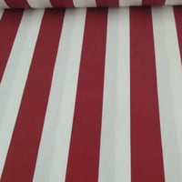 قماش كتان مقلم أحمر