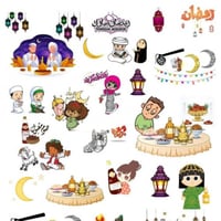 قماش ديجيتل رسومات رمضانيه