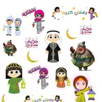 قماش ديجيتل رسومات رمضانيه