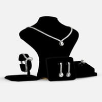 ‎ طقم نسائي كلاسيك باللون الفضي