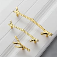 مقبض أثاث فرع الشجرة ثقبين ذهبي 12.5 cm