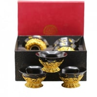 طقم زبادي حلا اسود ط6 حبة