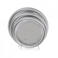 طقم طوفرية لينة دائري فضي 3حبات