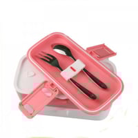 حافظة طعام للرحلات لوك باك وردي