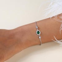 اسواره فضه بحجر الزركون الاخضر