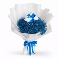 لمسة هدية داخل الباقة - ورد ازرق