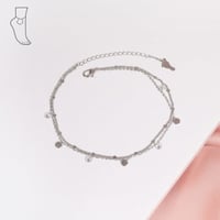 خلخال بتصميم أنيق مطلي فضي