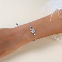 اسواره فضه بحجر الزركون الفضي