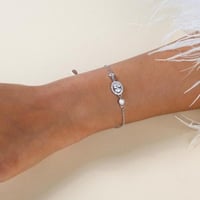 اسواره فضه بحجر الزركون الفضي