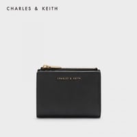 محفظة صغيرة بسحاب علوي - اسود