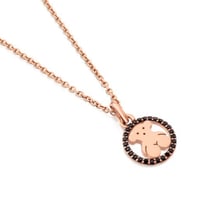 توس - سلسال Camille من فيرميل الفضة الزهري مع جوهر...