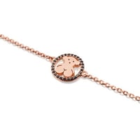 توس - سوار Camille من فيرميل الفضة الزهري مع الإسب...