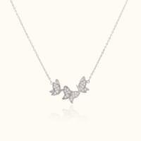 سلسال فراشات فضي