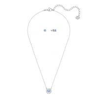 طقم Sparkling Dance دائري لون أزرق طلاء روديوم