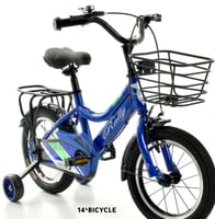 دراجة أطفال رياضية رالي بسلة أمامية بلون موحد مقاس...