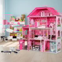 لعبة بيت تركيب للأطفال 138X135X36 سم - وردي