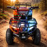 دباب كهربائي 36 فولت بطبعة نارية زرقاء وحمراء بـ 4...