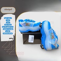 سكيت شوز أطفال بعجلات أزرق كرتوني