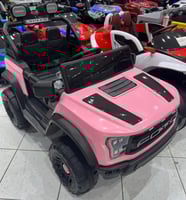 جيب أطفال الوردي ماطورين 12 فولت