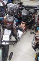 دراجة كهربائية 60 فولت بمقعدين وسلة أمامية من الوك...