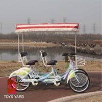 دراجة هوائية عائلية 4 راكب ب لون ازرق جذاب