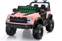 جيب أطفال الوردي ماطورين 12 فولت