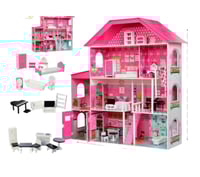 لعبة بيت تركيب للأطفال 138X135X36 سم - وردي