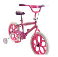 دراجة أطفال بناتية وردية بدرجات مساعدة مقاس 12,14,...