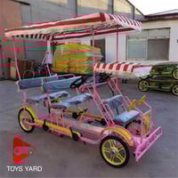 دراجة هوائية عائلية 6 راكب ب لون وردي جذاب ب لون ا...