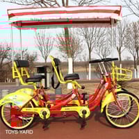 دراجة هوائية عائلية 4 راكب ب لون ازرق جذاب