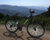 دراجة المنيوم رياضية مقاس 27.5 - أسود مع أزرق