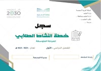 خطة النشاط الطلابي - متوسط - للفصل الدراسي الأول ل...