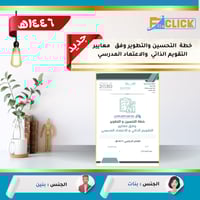 خطة التحسين والتطوير وفق معايير التقويم الذاتي وال...