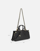 شنطة نسائية من الجلد باللون الأسود