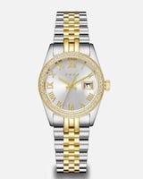 ساعة لطيفة النسائية ستيل بلون ذهبي وفضي