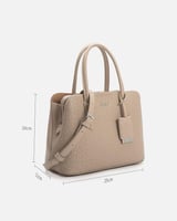 شنطة نسائية من الجلد بلون بني