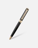 قلم رجالي بتصميم كلاسيك بلون أسود وذهبي