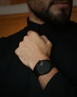 ساعة رعد الرجالية من الستيل بلون أسود