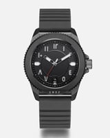 ساعة رجالية بسير ربل باللون الرمادي