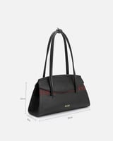 شنطة نسائية من الجلد الفاخر بلون أسود