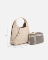 شنطة نسائية كلاسيك بلون بيج