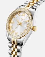 ساعة لطيفة النسائية ستيل بلون ذهبي وفضي