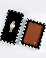 طقم هدايا نسائي ساعة ومحفظة