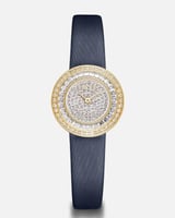 ساعة الفتون من الجلد بلون أزرق